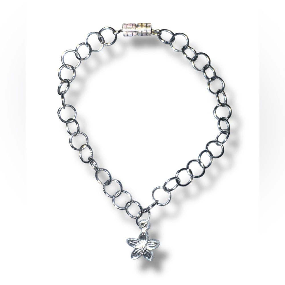 3 FOR $10 HANDCRAFTED Silver Chain Bracelet with Star Charm
